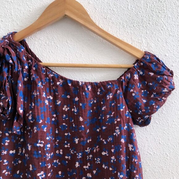 ULLA JOHNSON Floral Print One Shoulder Off Top XS Size - Picture 5 of 10
